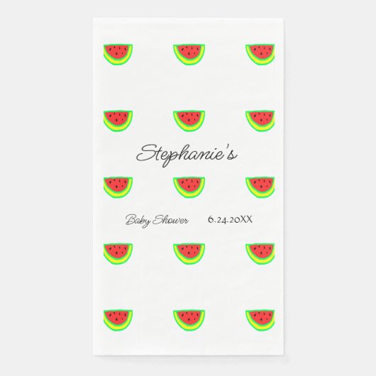 Serviette En Papier Watermelon Motif Baby shower Garçons Filles mignon (Devant)