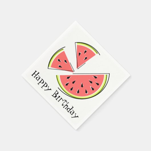 Serviette En Papier Watermelon Pièces Joyeux papier serviettes d'anniv (Coin)