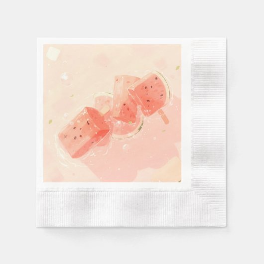 Serviette En Papier Watermelon Popsicle (Devant)