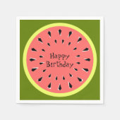 Serviette En Papier Watermelon rose joyeux papier serviettes d'anniver (Devant)