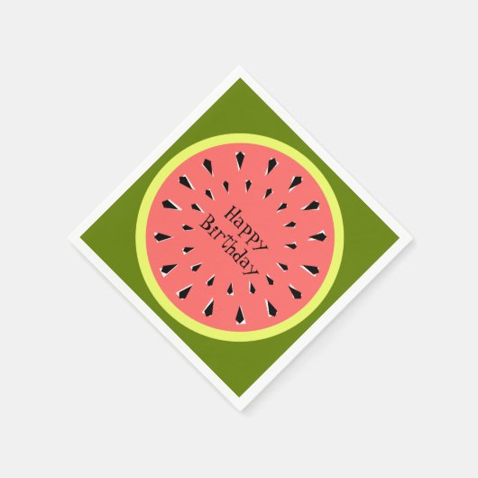 Serviette En Papier Watermelon rose joyeux papier serviettes d'anniver (Coin)