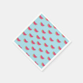 Serviette En Papier Watermelon Slices on Teal Pattern (Coin)