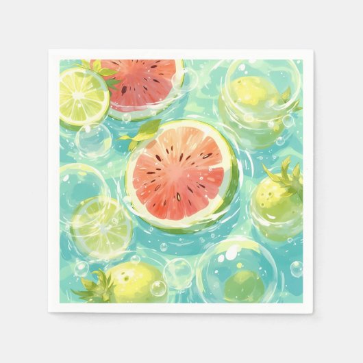 Serviette En Papier Watermelon Splash (Devant)