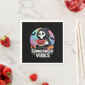 Serviette En Papier Watermelon Summerween Skeleton Vibes (En situation)