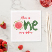 Serviette En Papier Watermelon un dans un melon premier anniversaire (En situation)