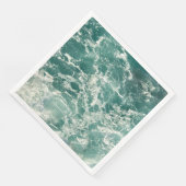 Serviette En Papier Waves Blue Green (Coin)