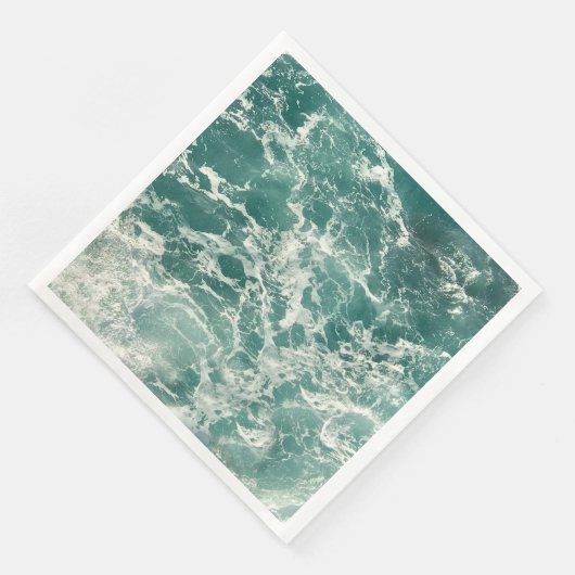 Serviette En Papier Waves Blue Green (Coin)