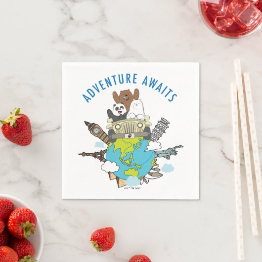 Serviette En Papier We Bare Bears - Adventure Await (En situation)