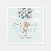 Serviette En Papier We Can Bearly Wait Baby, Cute Bear Baby Shower (Devant)