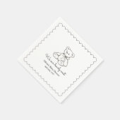 Serviette En Papier "We Can Bearly Wait" Baby Shower Gender Neutral (Coin)