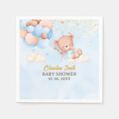 Serviette En Papier We Can Bearly Wait , Boy Baby Shower (Devant)