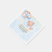 Serviette En Papier We Can Bearly Wait , Boy Baby Shower (Coin)