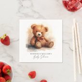 Serviette En Papier We Can Bearly Wait Boy Baby Shower (En situation)