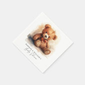 Serviette En Papier We Can Bearly Wait Boy Baby Shower (Coin)