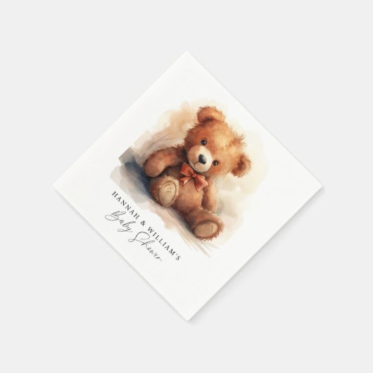Serviette En Papier We Can Bearly Wait Boy Baby Shower (Coin)