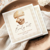 Serviette En Papier We Can Bearly Wait Gingham Teddy Bear Baby Shower