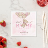 Serviette En Papier We Can Bearly Wait Pink Baby Shower (En situation)