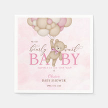 We Can Bearly Wait Pink Baby Shower