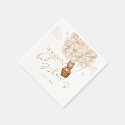 Serviette En Papier We Can Bearly Wait Teddy Bear Baby Shower (Coin)