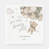 Serviette En Papier We Can Bearly Wait Teddy Bear Baby Shower Napkins (Devant)