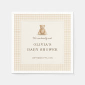 Serviette En Papier We Can Bearly Wait Teddy Bear Baby Shower Party (Devant)
