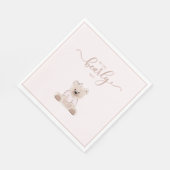 Serviette En Papier We Can Bearly Wait Teddy Bear Pink Baby Shower (Coin)