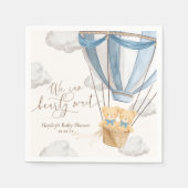Serviette En Papier We Can Bearly Wait Twins Baby Shower (Devant)