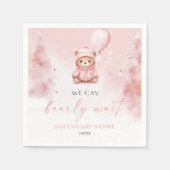 Serviette En Papier We Can Bearly Wait Winter Teddy Bear Baby Shower (Devant)