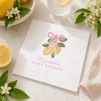 Serviette En Papier We Can't Wait to Squeeze You Lemon Baby Shower