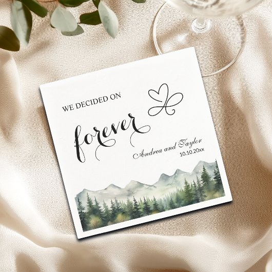 Serviette En Papier We decided on Forever Elegant Wedding