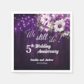 Serviette En Papier We Still Do 5th Wedding Anniversary String Lights (Devant)