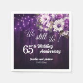 Serviette En Papier We Still Do 65th Wedding Anniversary String Lights (Devant)