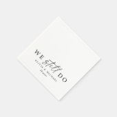 Serviette En Papier We Still Do Modern Anniversary Black and White (Coin)