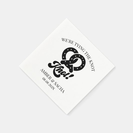 Serviette En Papier We Tied The Knot Pretzel Wedding (Coin)