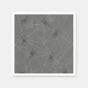 Serviette En Papier Web et citrouilles d'araignées d'Halloween
