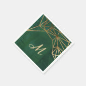 Serviette En Papier Web Gold et Green Jungle (Coin)