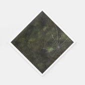 Serviette En Papier Web gothique argenté désorganisé (Coin)