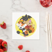 Serviette En Papier Webkinz Halloween Animaux Lune (En situation)