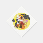 Serviette En Papier Webkinz Halloween Animaux Lune (Coin)