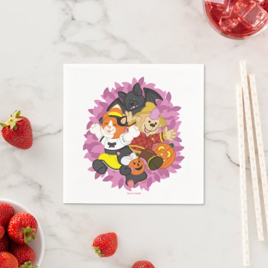 Serviette En Papier Webkinz Halloween Animaux Surprise (En situation)