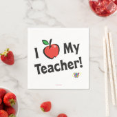 Serviette En Papier Webkinz : J'Aime Mon Professeur ! (En situation)