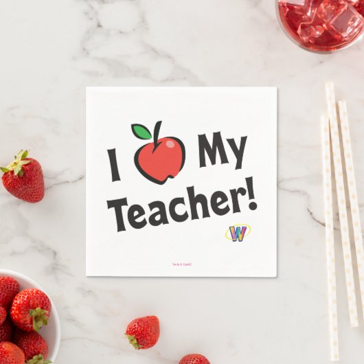 Serviette En Papier Webkinz : J'Aime Mon Professeur ! (En situation)