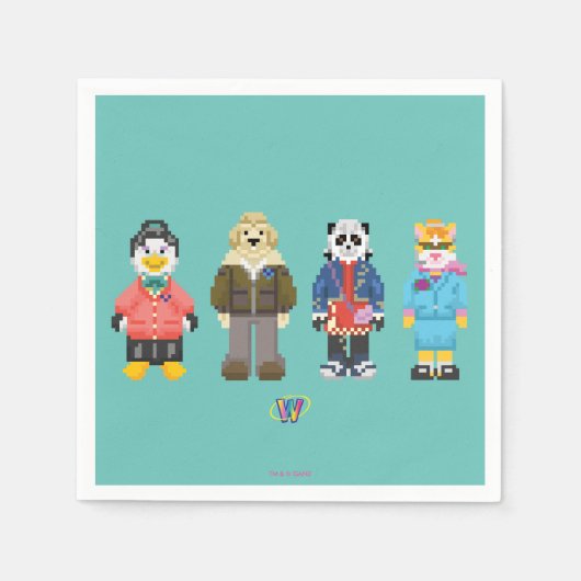 Serviette En Papier Webkinz Pixel Hôtes (Devant)