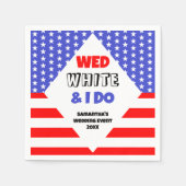 Serviette En Papier Wed, White & I Do Patriotic Mariage Event (Devant)