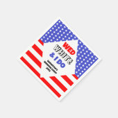Serviette En Papier Wed, White & I Do Patriotic Mariage Event (Coin)