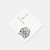 Serviette En Papier wedding car Hand Drawn Wedding (Coin)