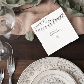 Serviette En Papier Wedding Cocktail Napkin with String Lights