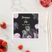 Serviette En Papier Wedding de Gothic Owls (En situation)
