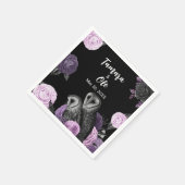Serviette En Papier Wedding de Gothic Owls (Coin)