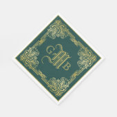 Serviette En Papier Wedding Monogram Classic (Coin)